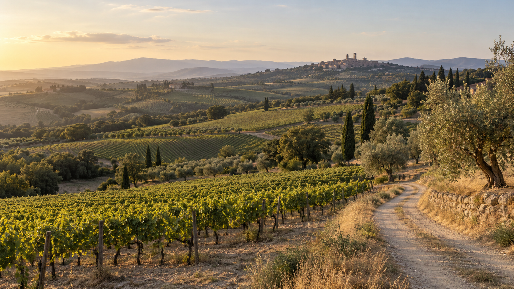 Imagem editorial dos vinhedos e paisagem mediterr&acirc;nea do Lazio